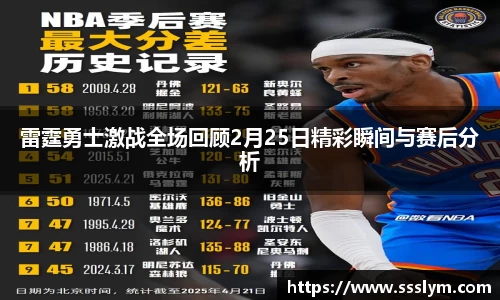 雷霆勇士激战全场回顾2月25日精彩瞬间与赛后分析